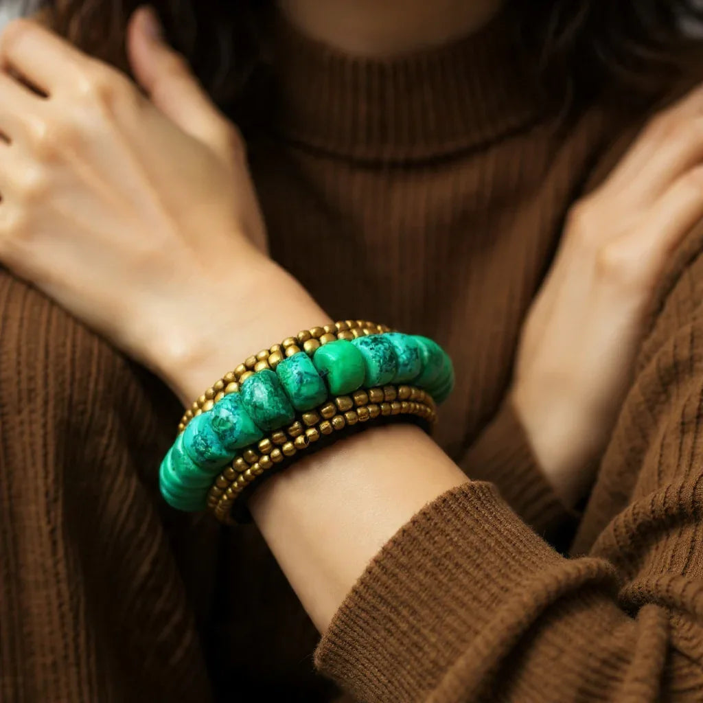 Semi-Precious Stone Bangle | Ladakh Bangle | Handmade Jewelry