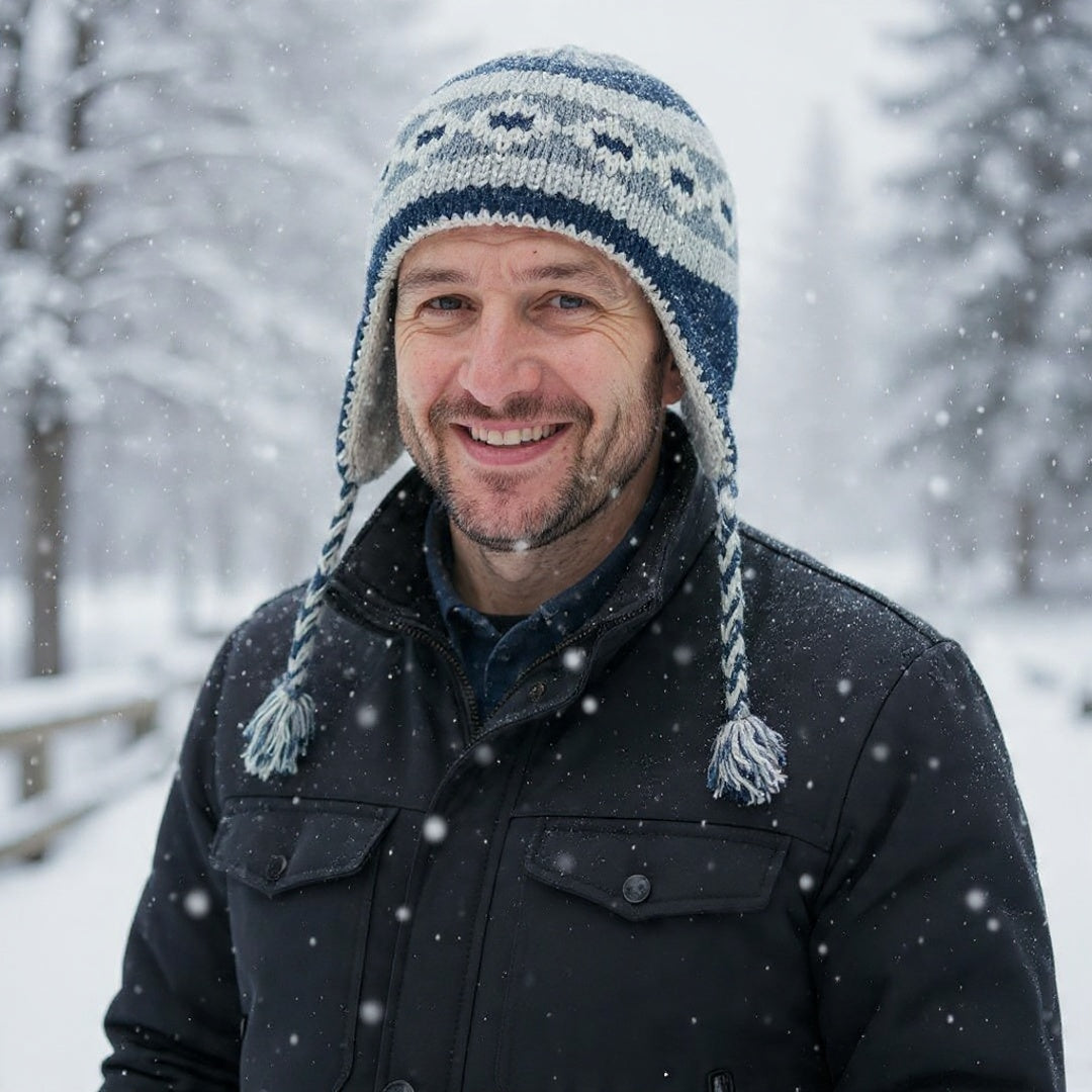 Yakwool Men Cap | Qureshi | Fleece inside | Handwoven