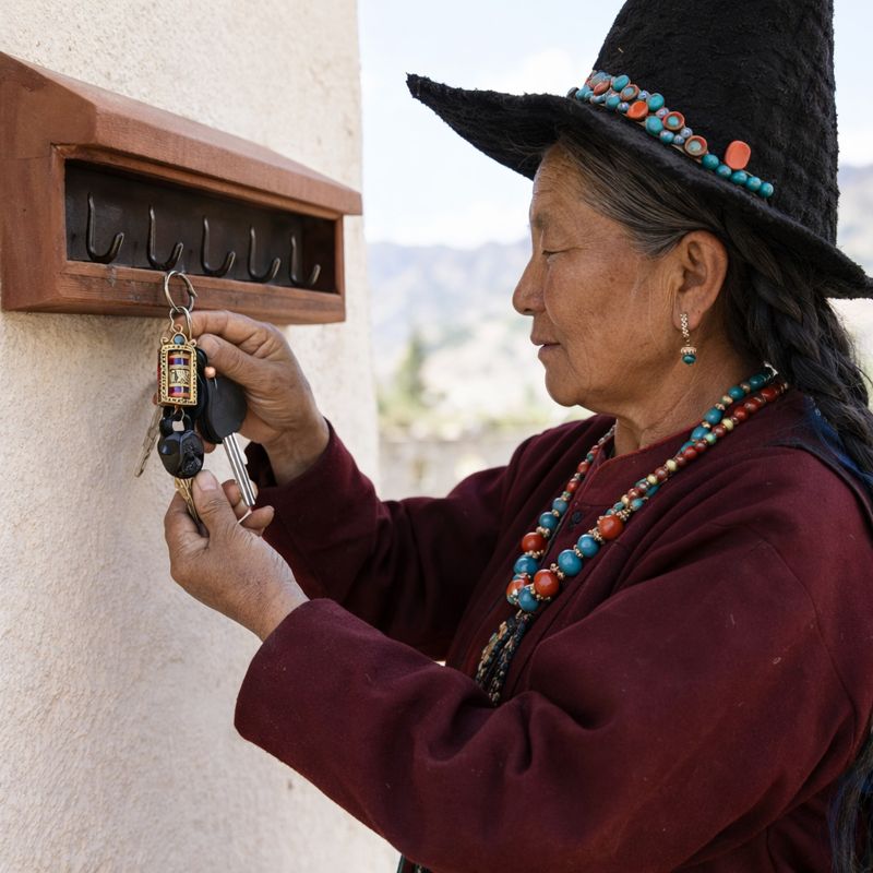 Buddhist Prayer Wheel Keychain | Julley keychain | Ladakh Souvenirs