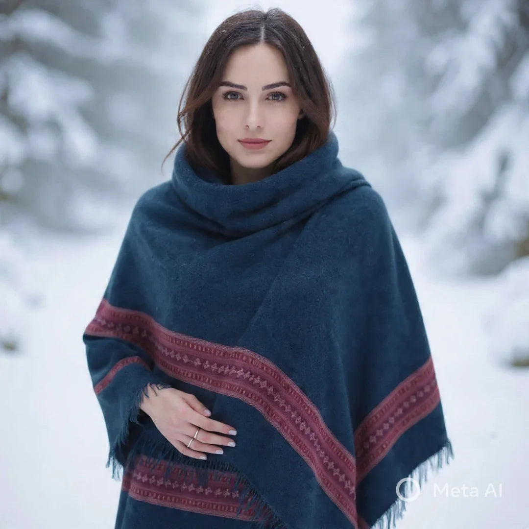 Yak Wool Shawl | Black Colour | Handwoven