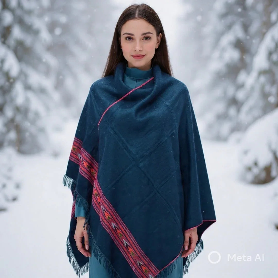 Yak Wool Shawl | Black Colour | Handwoven