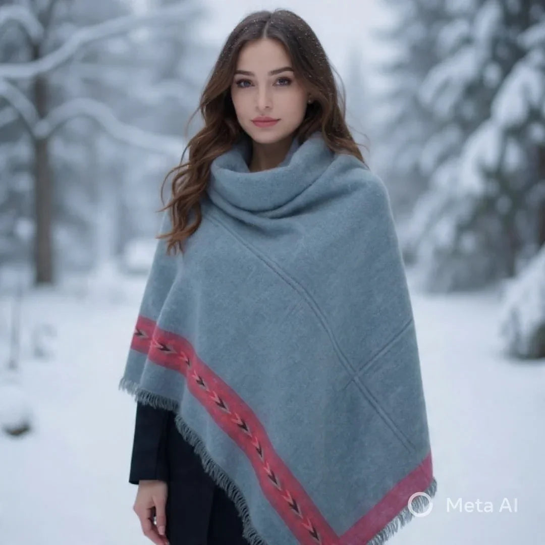 Yak Wool Shawl |Light Silver Grey Colour | Handwoven