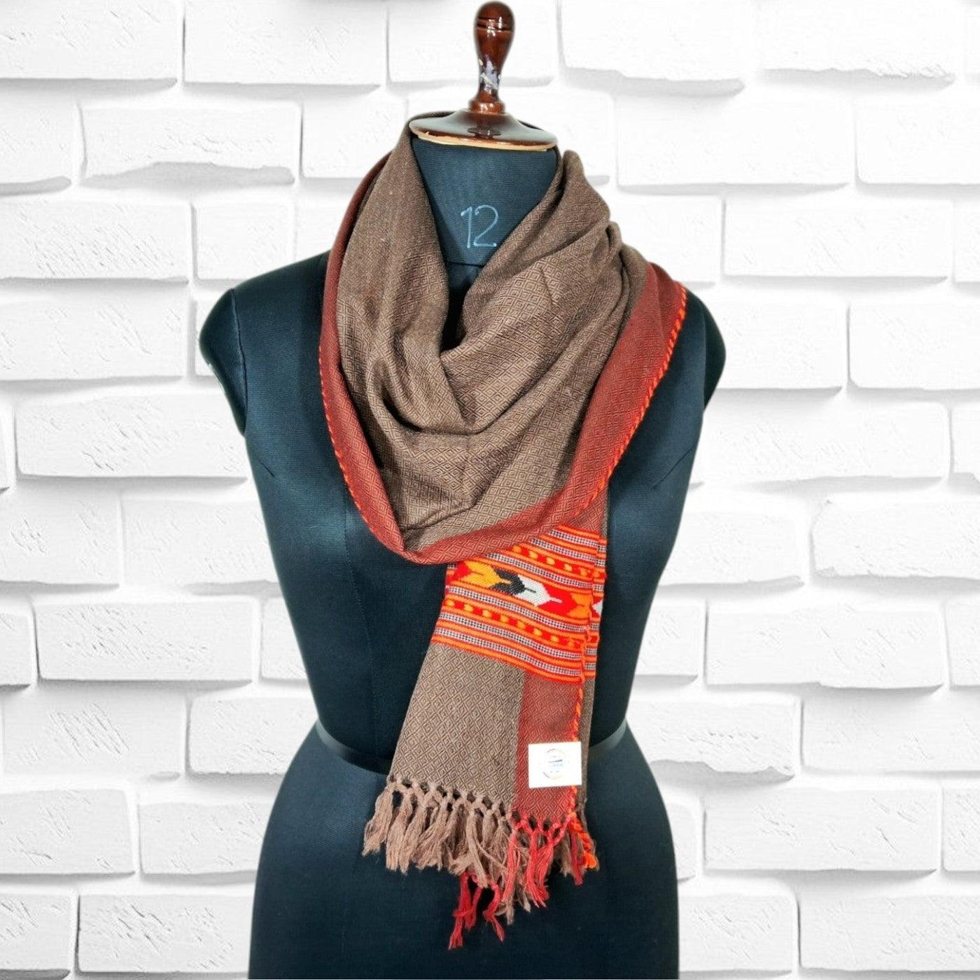 Yak Wool Stoles | Chocolate Brown colour | Handwoven