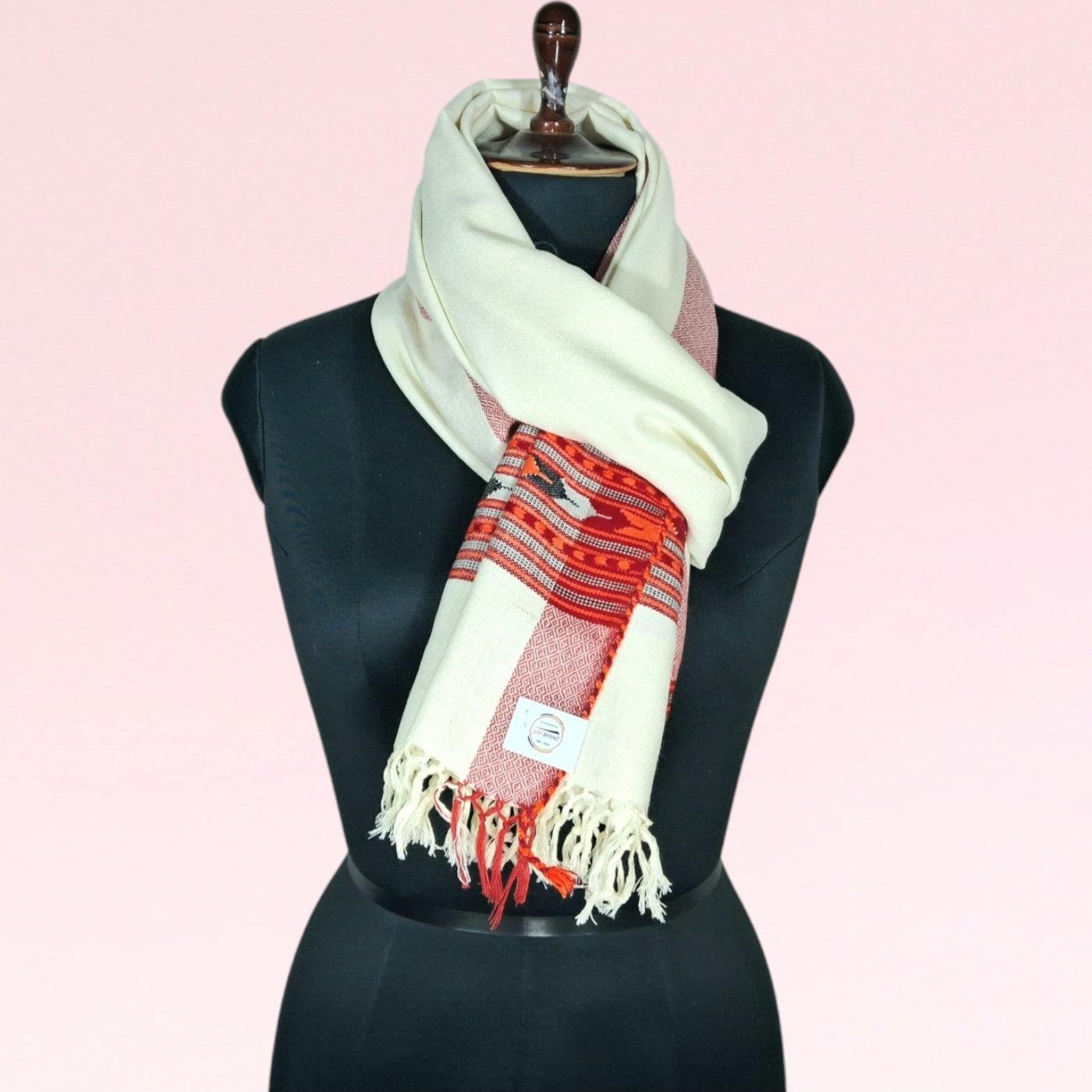 Yak Wool Stoles | Cream colour | Handwoven