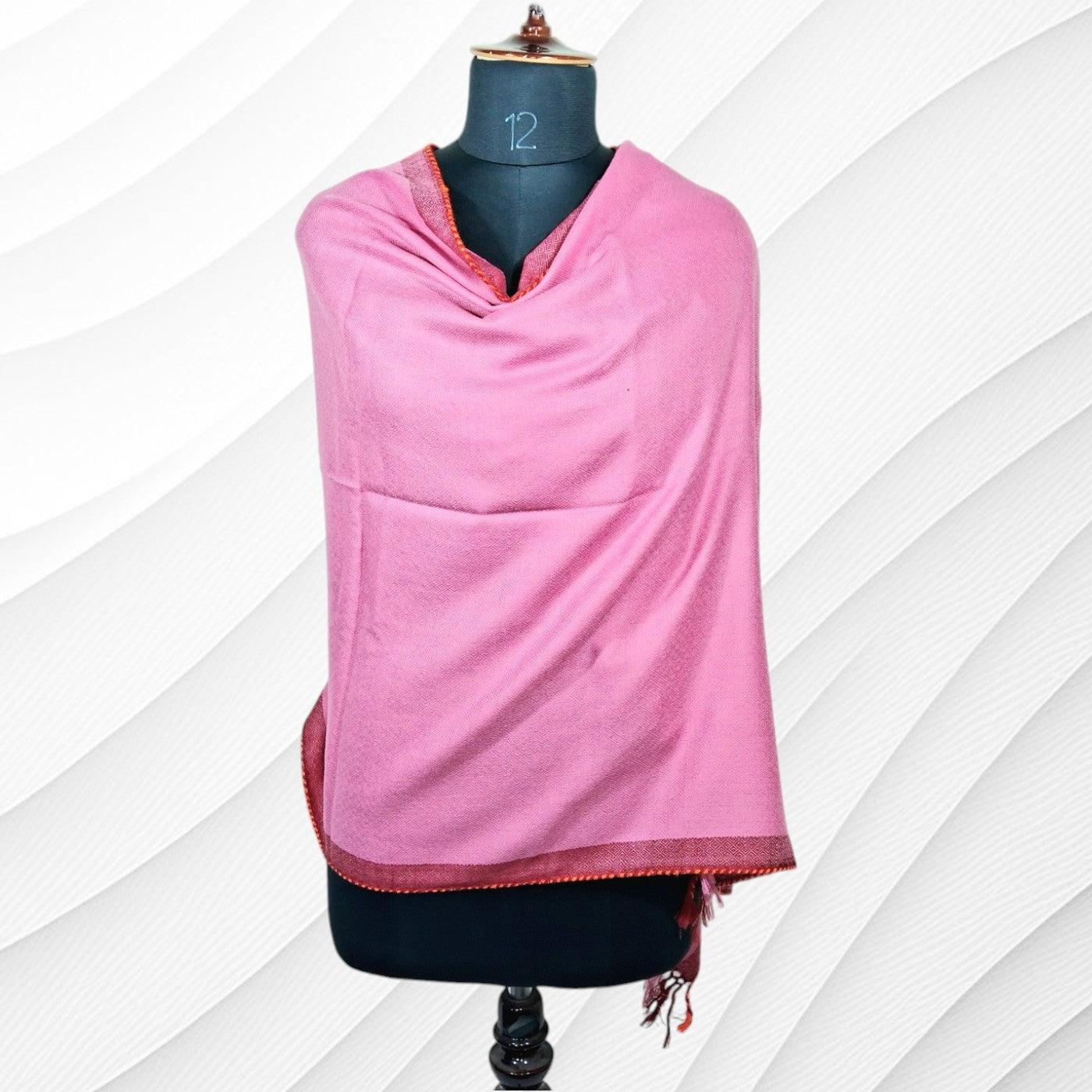 Yak Wool Stoles | Pink Colour | Handwoven