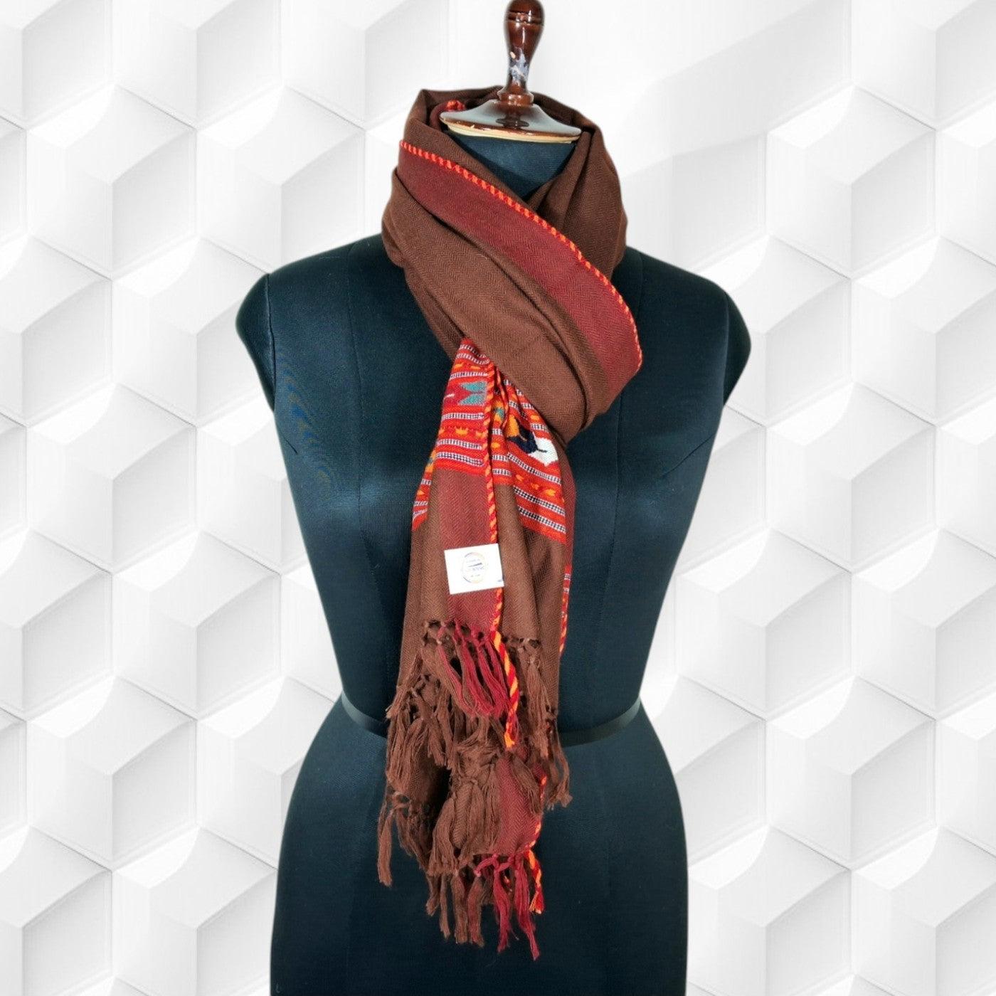 Yak Wool Stoles | Dark Brown colour | Handwoven