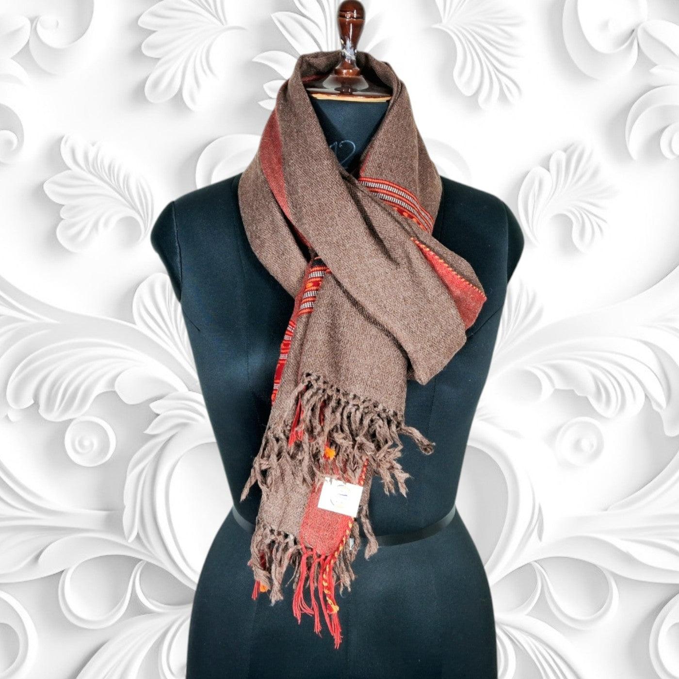 Yak Wool Stoles | Brown colour | Handwoven