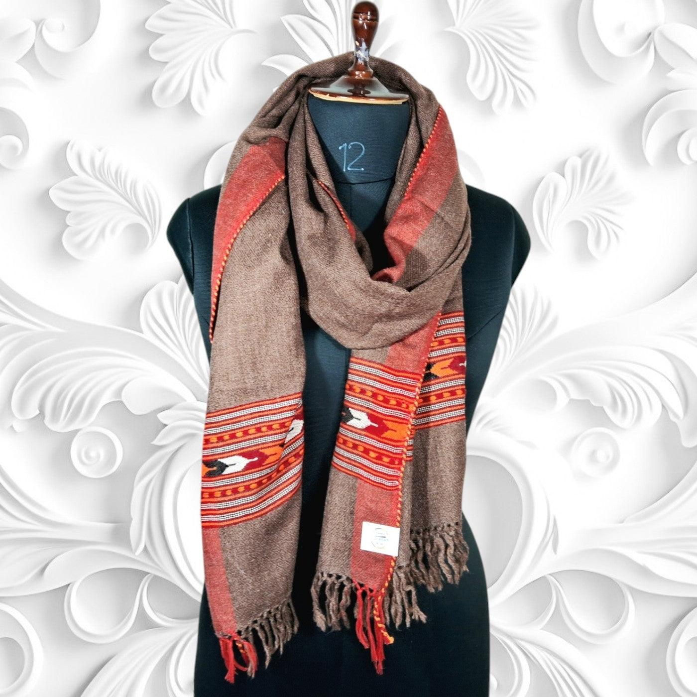 Yak Wool Stoles | Brown colour | Handwoven