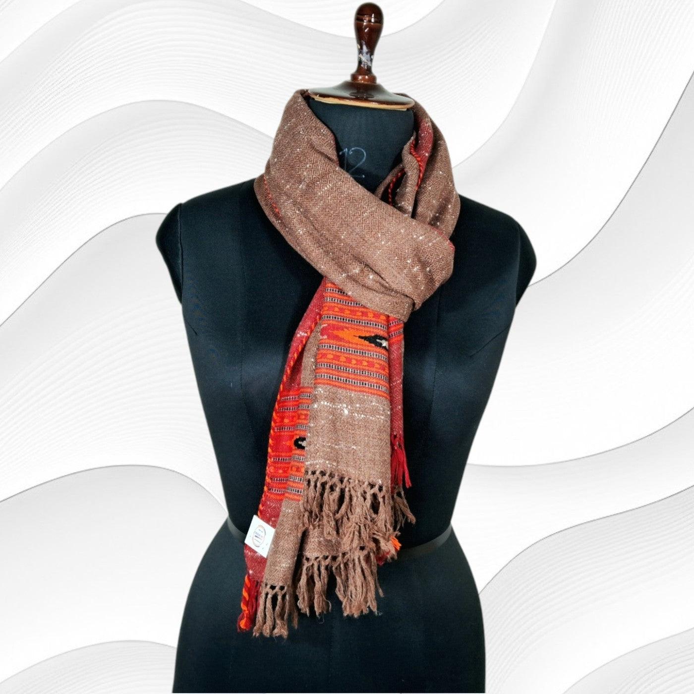 Yak Wool Stoles | Light Chocolate Brown colour | Handwoven