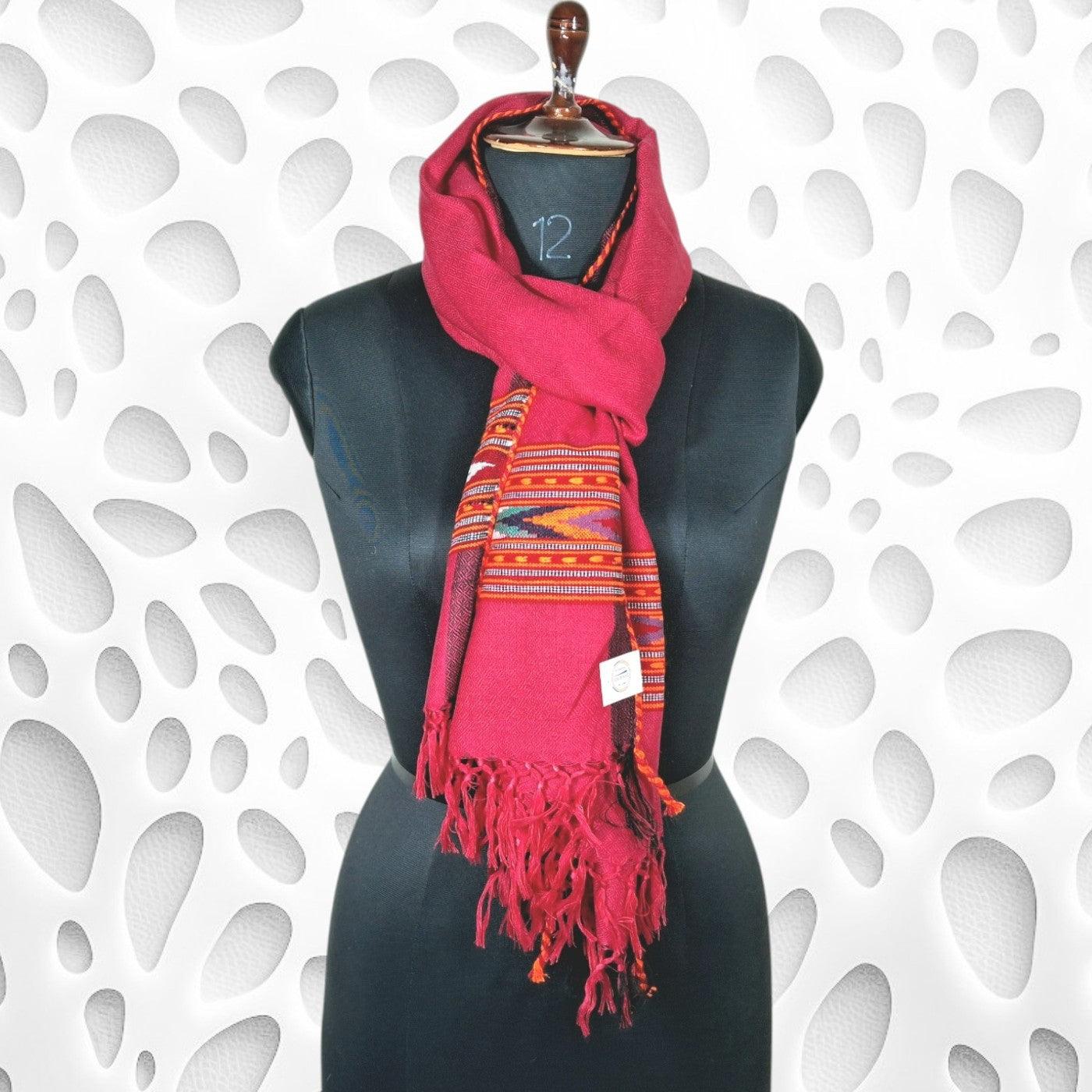 Yak Wool Stoles | Hot Pink colour | Handwoven