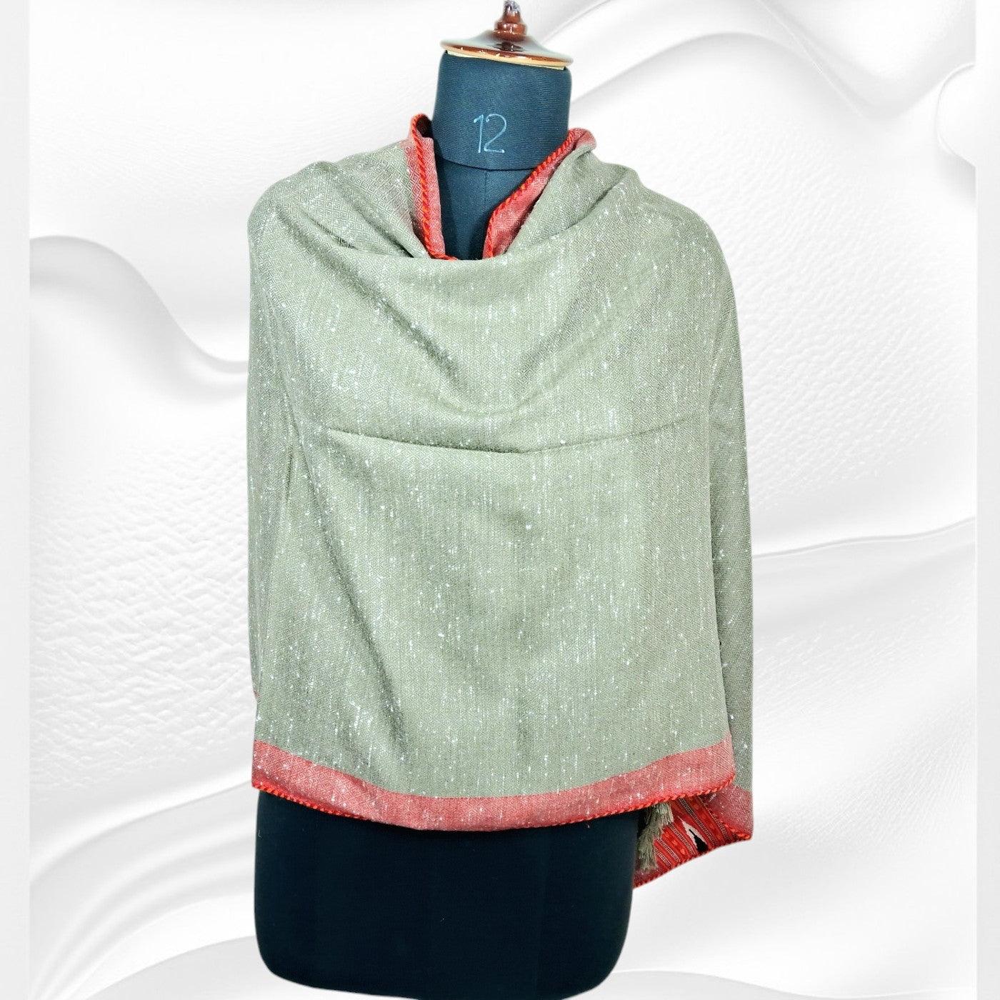 Yak Wool Stoles | Olive Green colour | Handwoven