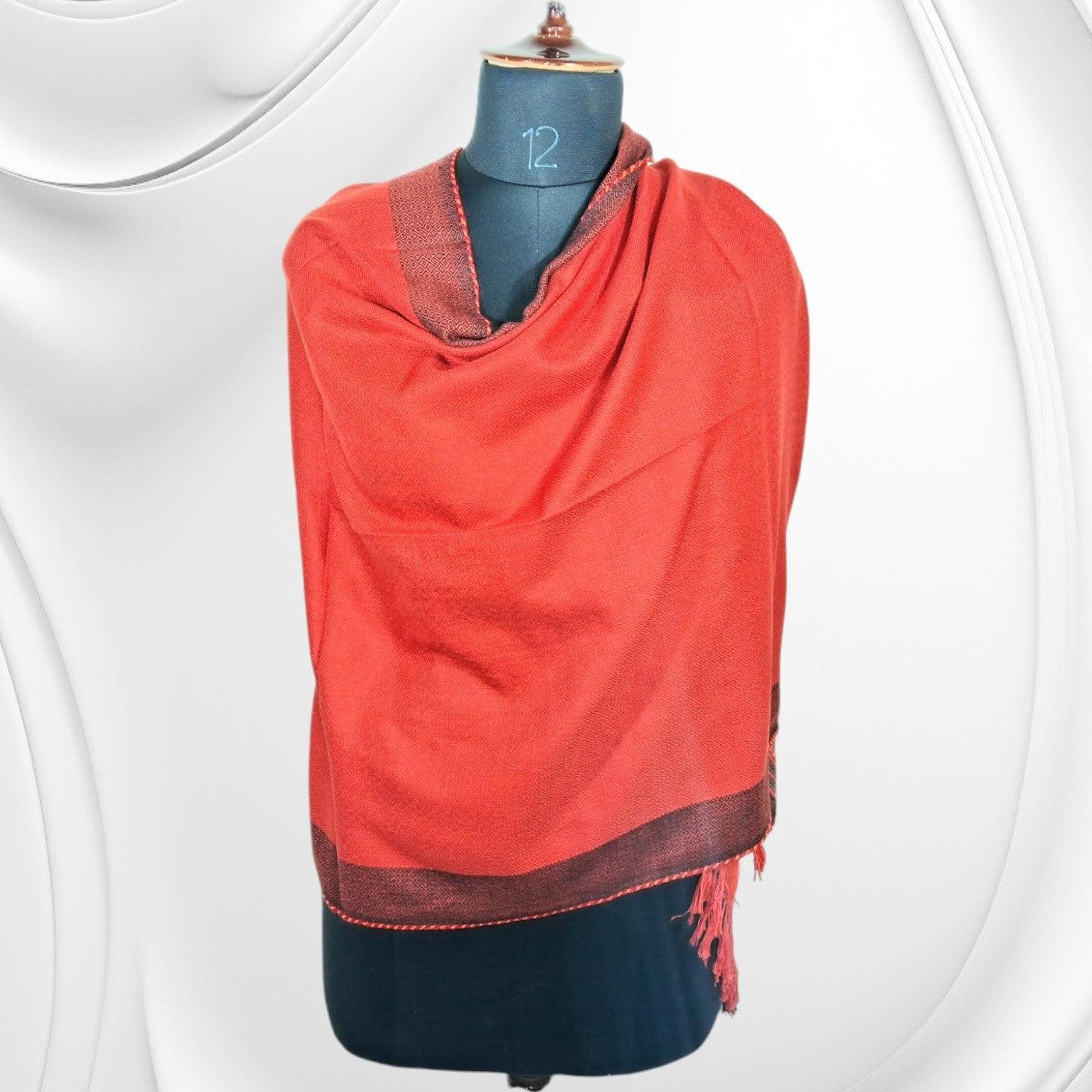 Yak Wool Stoles | Red Colour | Handwoven