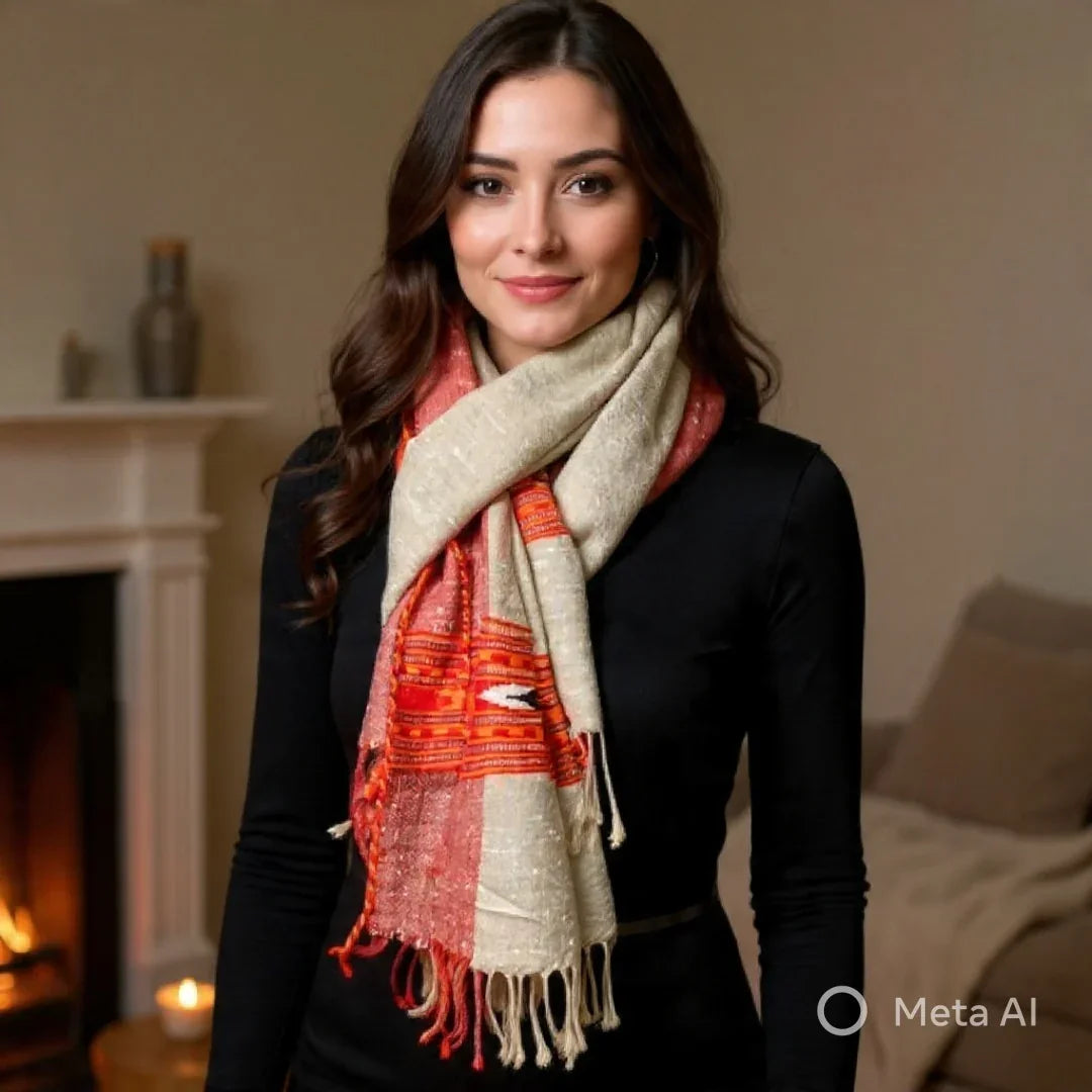 Yak Wool Stoles | Camel Colour | Handwoven