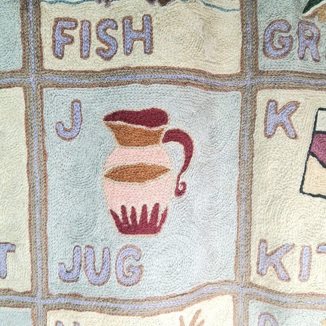 Alphabet ABC Wall Hanging | Kashmiri Hand Chain Stitch | 3ft/5ft