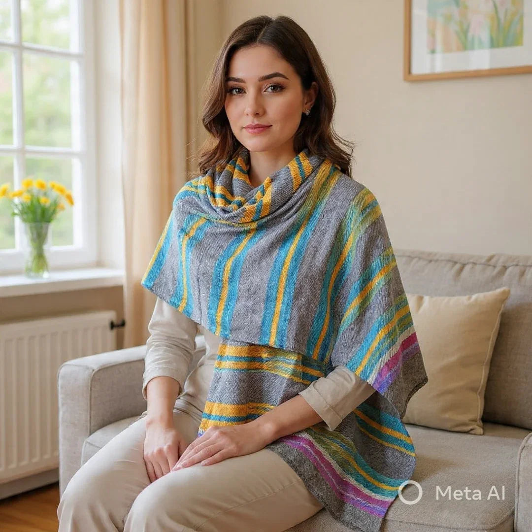 Semi Pashmina Stoles | Reversible Stole | Neck Scarf