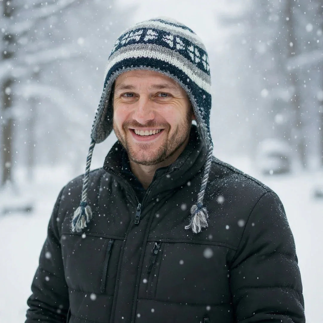 Yakwool Men Cap | Flaxseed inside | Handwoven