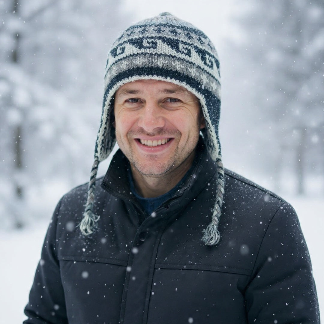 Yakwool Men Cap | Flaxseed inside | Handwoven