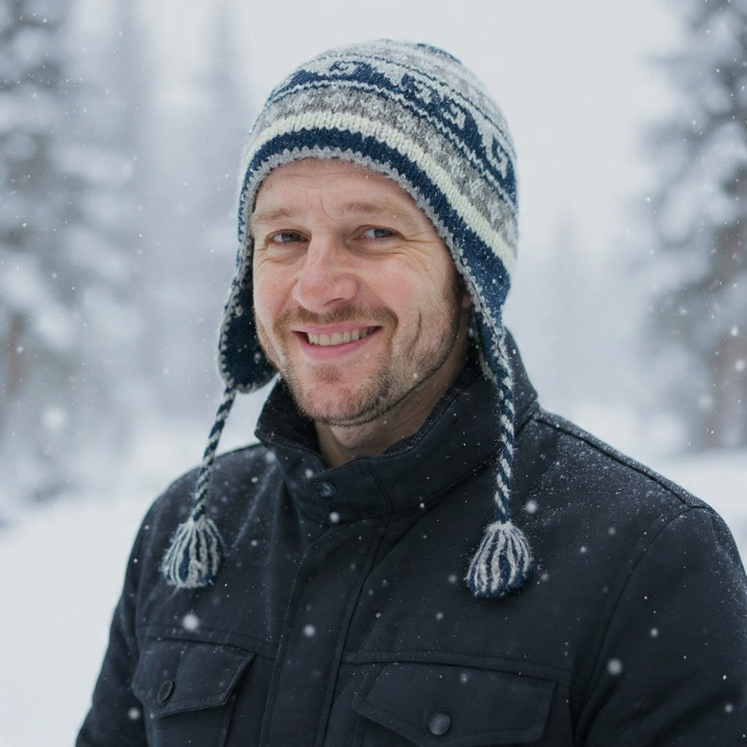 Yakwool Men Cap | Flaxseed inside | Handwoven