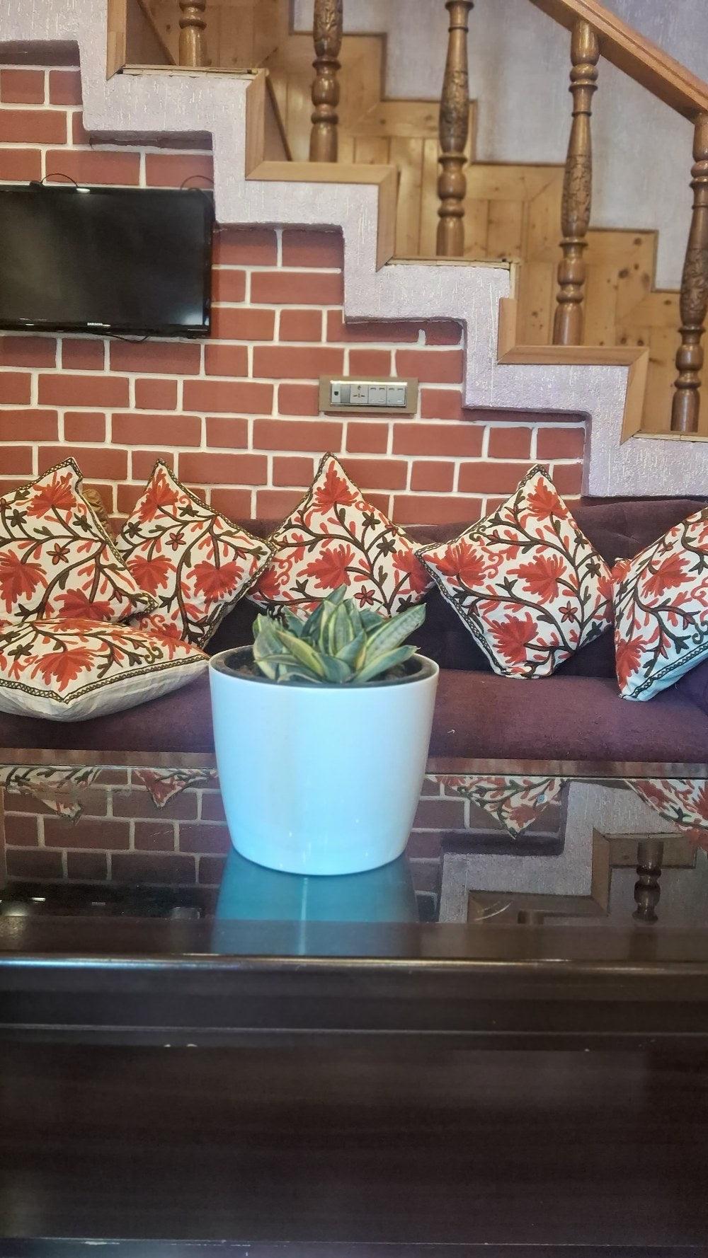 Crewel Cushion Cover | 6 Piece Set | Handmade
