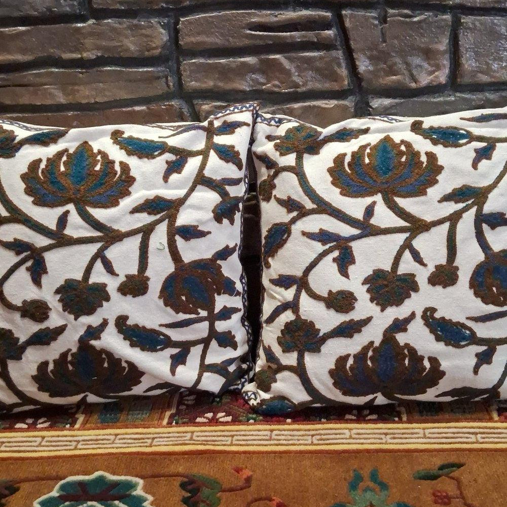 Crewel Cushion Cover | 6 Piece Set | Handmade - ZANSKAR ARTS