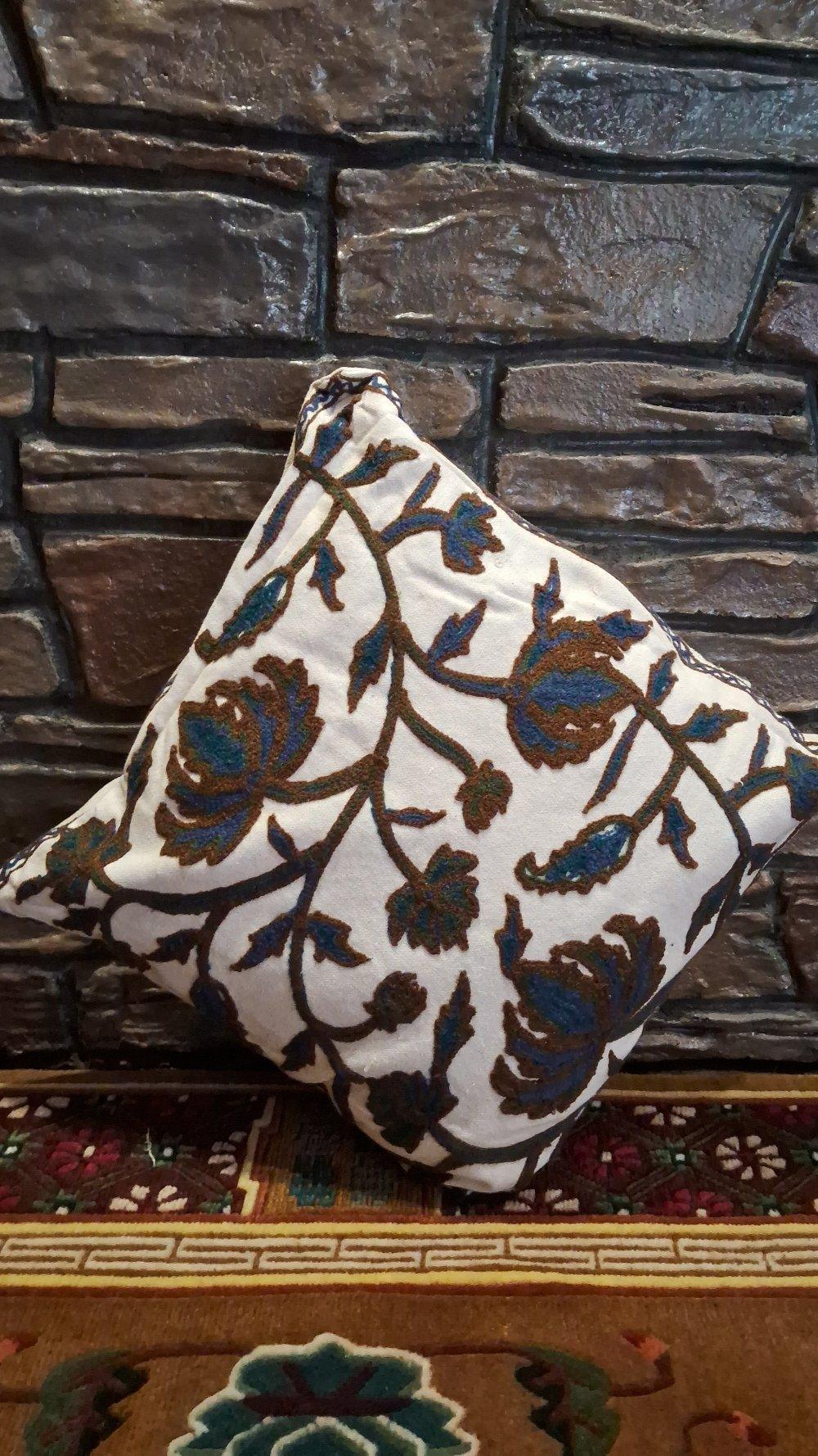 Crewel Cushion Cover | 6 Piece Set | Handmade - ZANSKAR ARTS