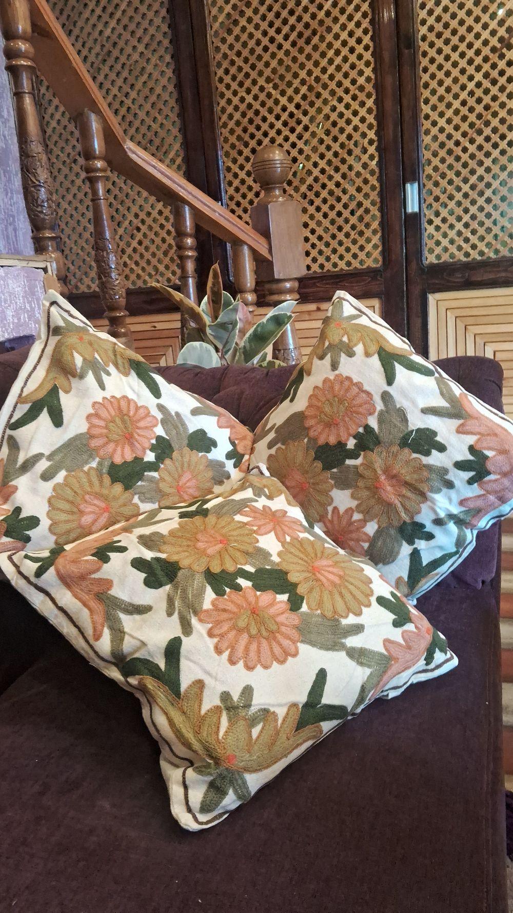 Crewel Cushion Cover | 6 Piece Set | Handmade