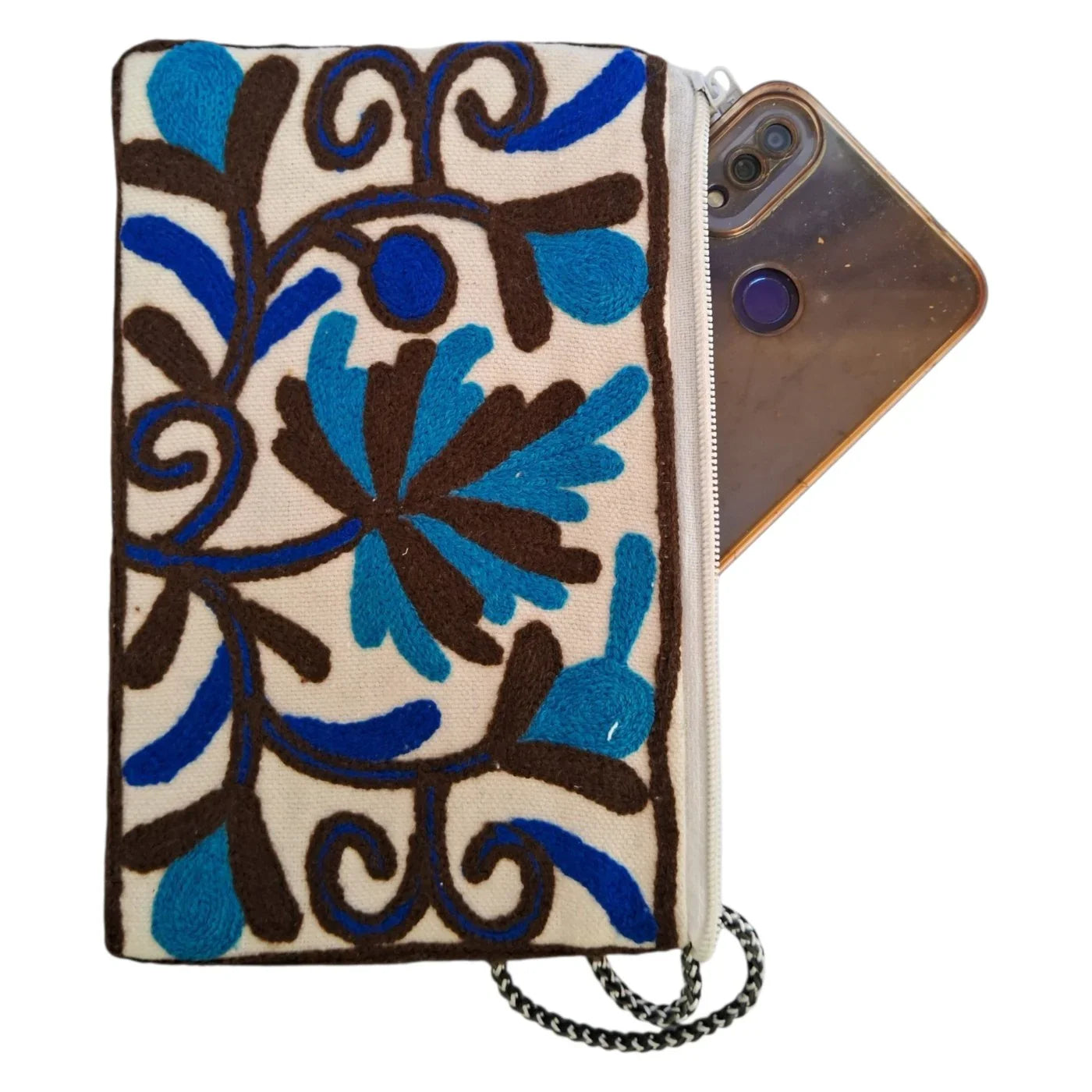 Hand Pouch | Crewel clutch | Kashmiri Crewel Embrodery