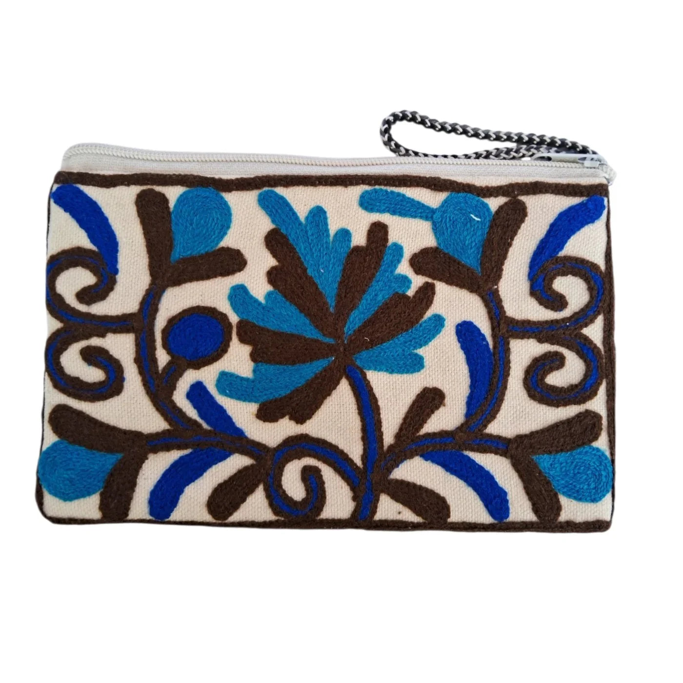 Hand Pouch | Crewel clutch | Kashmiri Crewel Embrodery