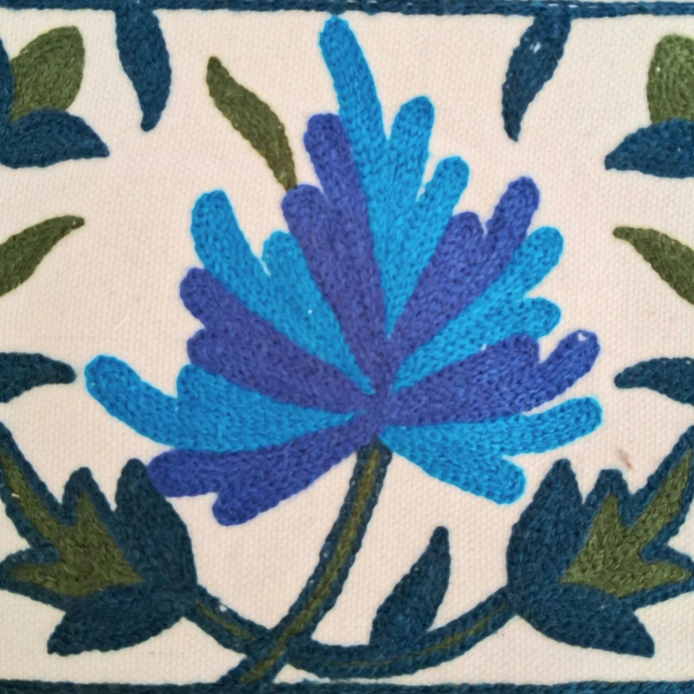 Hand Pouch | Crewel clutch | Kashmiri Crewel Embrodery