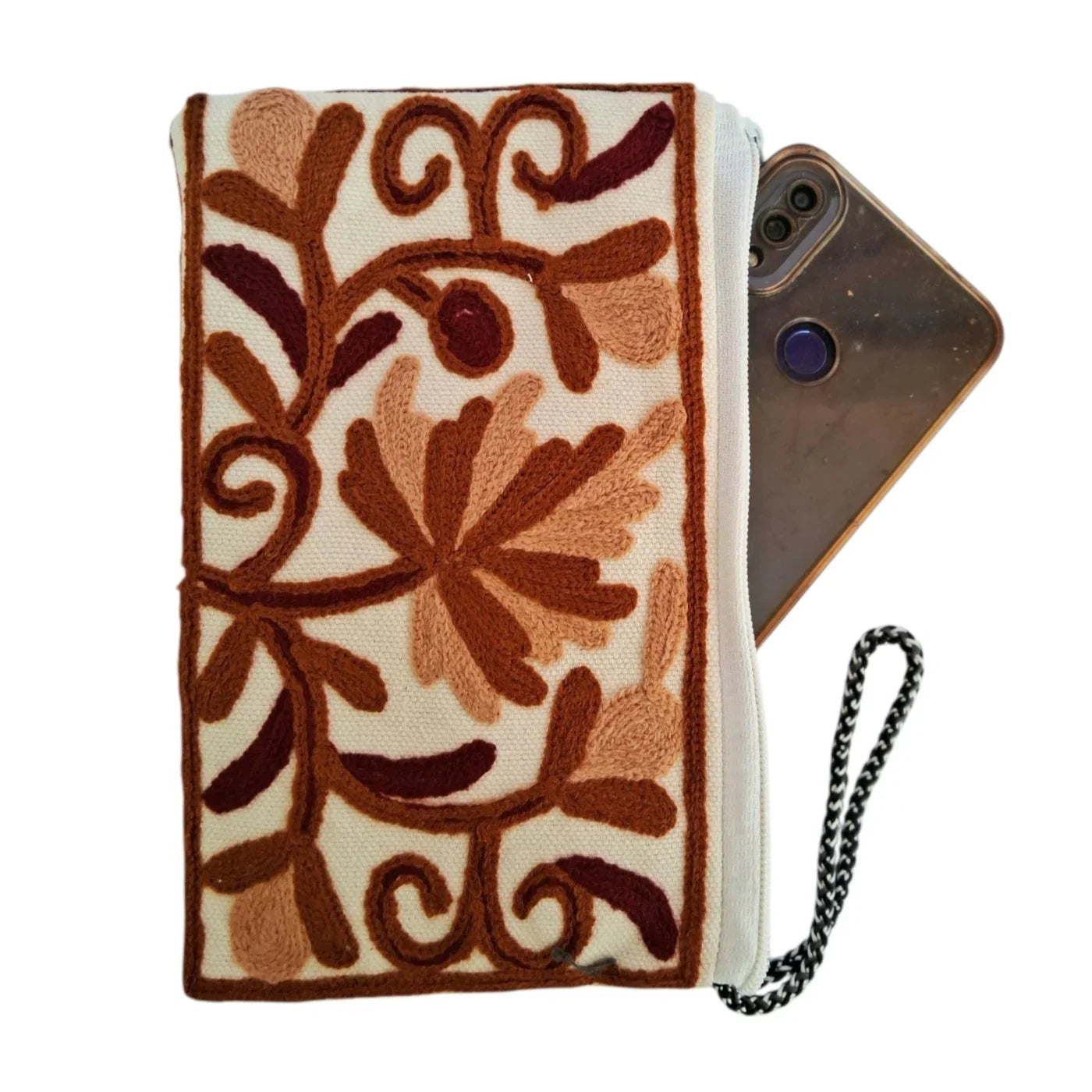 Hand Pouch | Crewel clutch | Kashmiri Crewel Embrodery