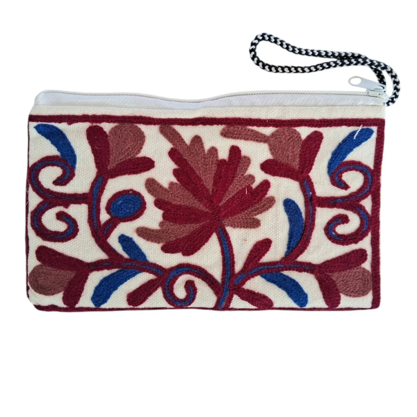 Hand Pouch | Crewel clutch | Kashmiri Crewel Embrodery