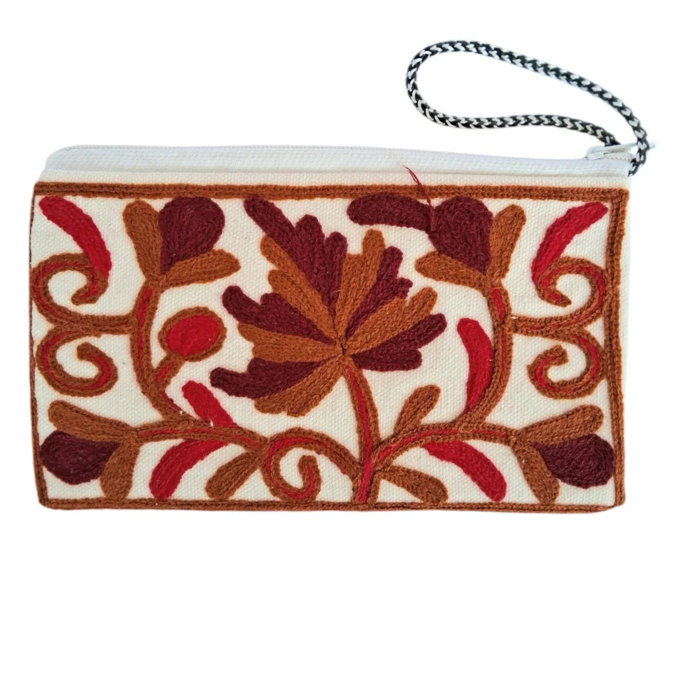 Hand Pouch | Crewel Clutch | Kashmiri Crewel Embrodery