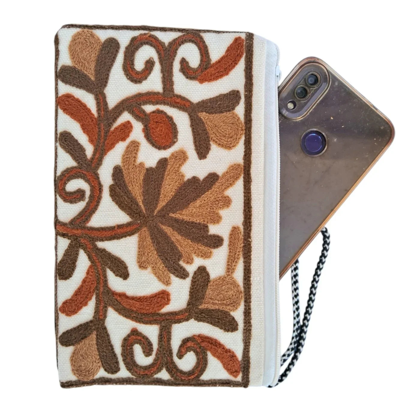 Hand Pouch | Crewel clutch | Kashmiri Crewel Embrodery