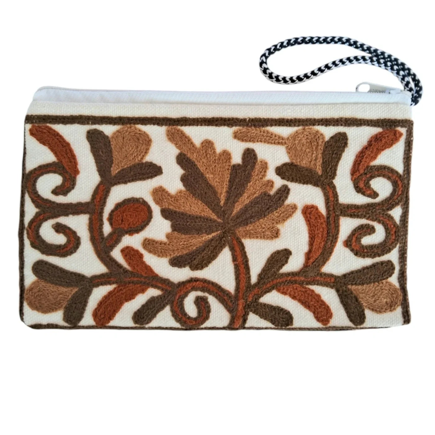 Hand Pouch | Crewel clutch | Kashmiri Crewel Embrodery