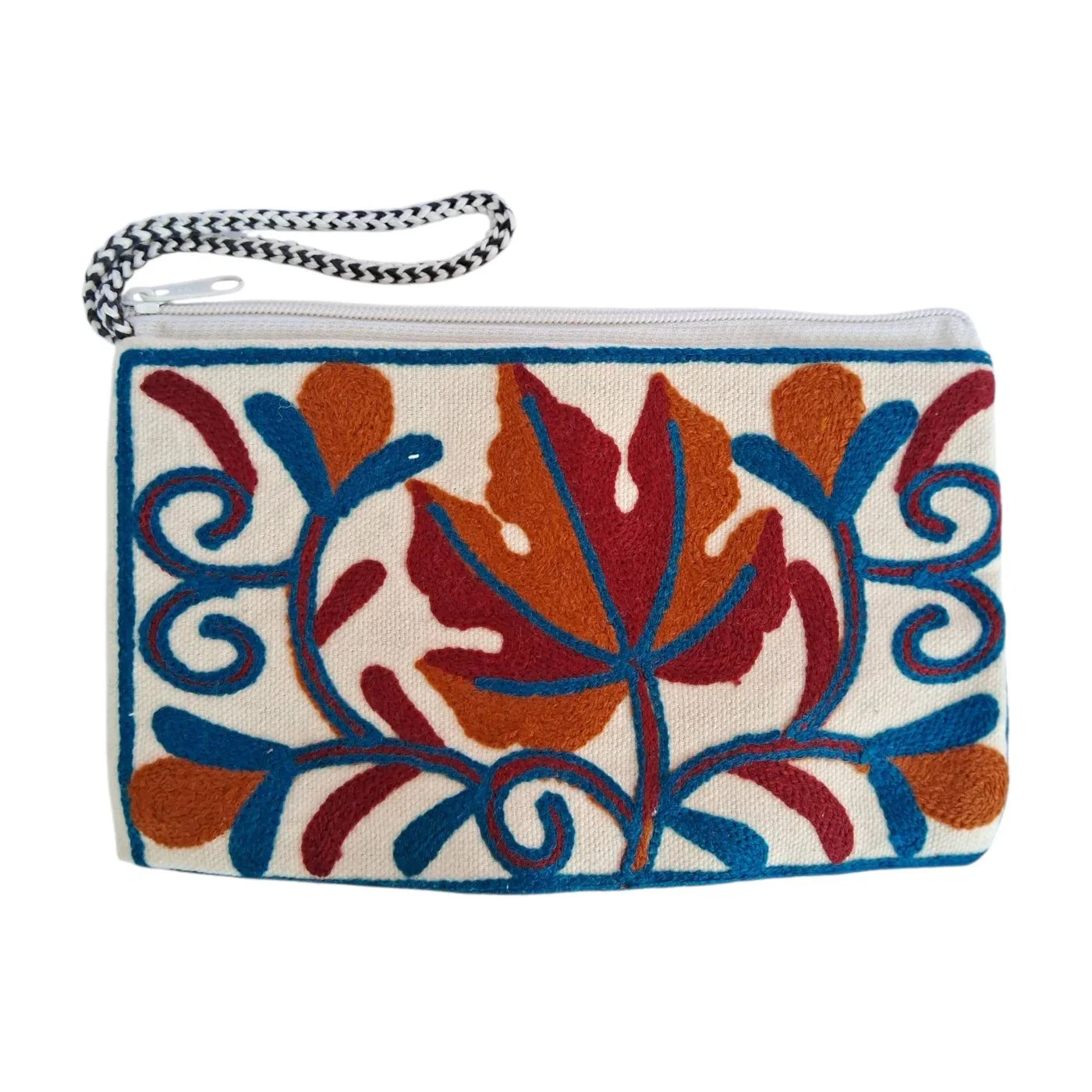 Hand Pouch | Crewel clutch | Kashmiri Crewel Embrodery