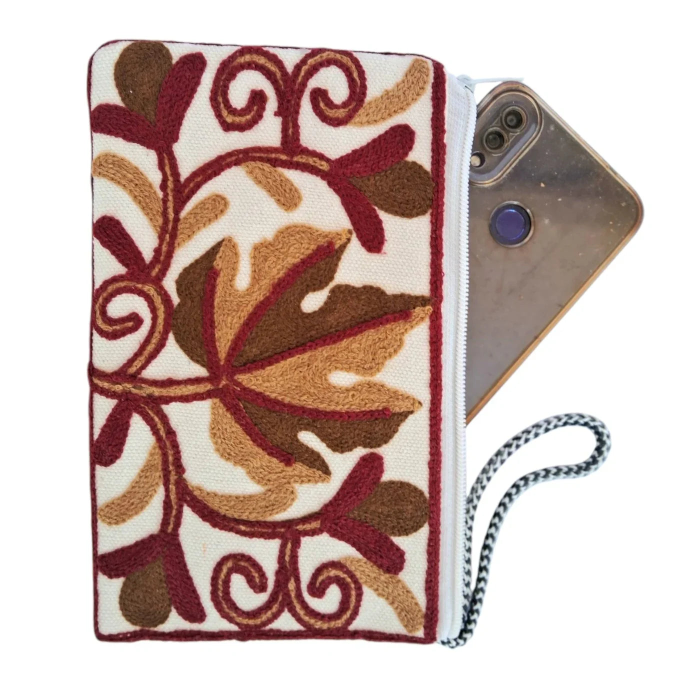 Hand Pouch | Crewel Clutch | Kashmiri Crewel Embrodery