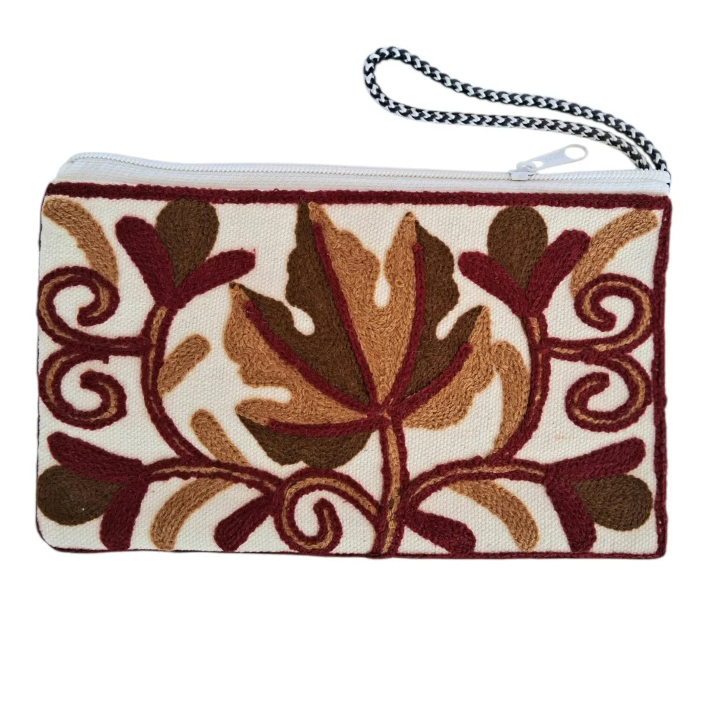 Hand Pouch | Crewel Clutch | Kashmiri Crewel Embrodery