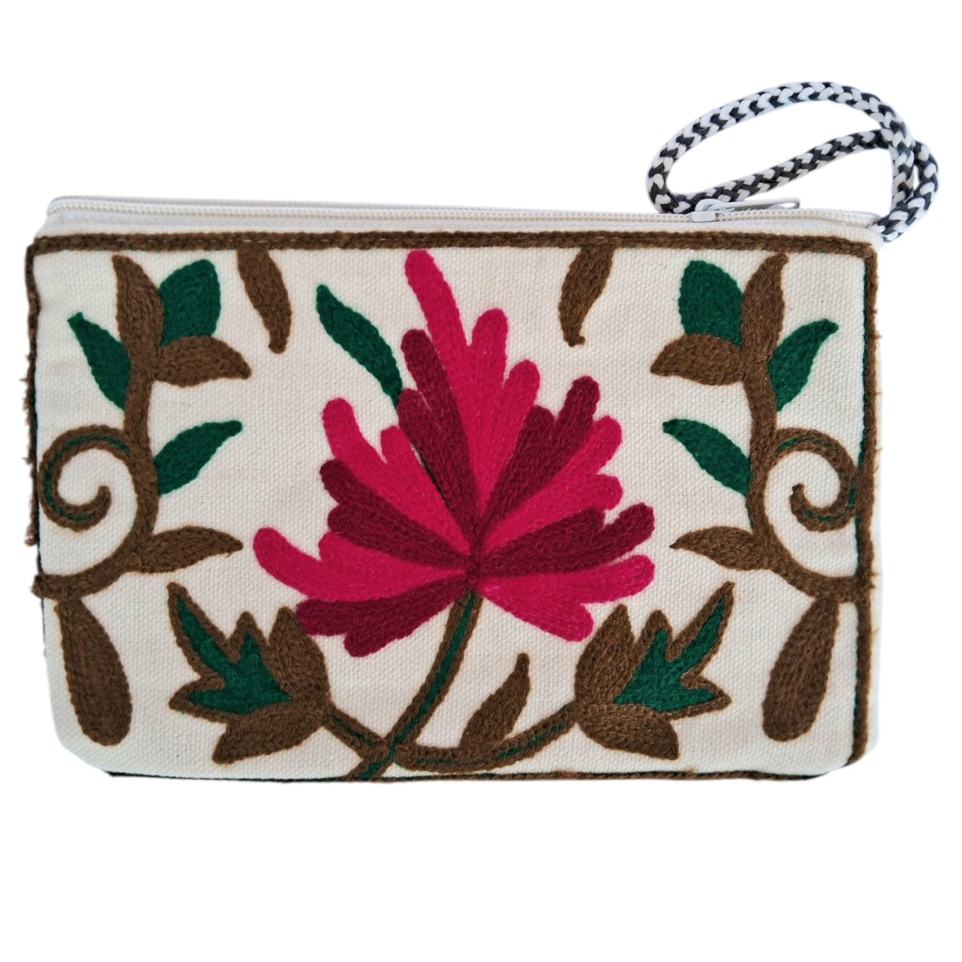 Hand Pouch | Crewel clutch | Kashmiri Crewel Embrodery