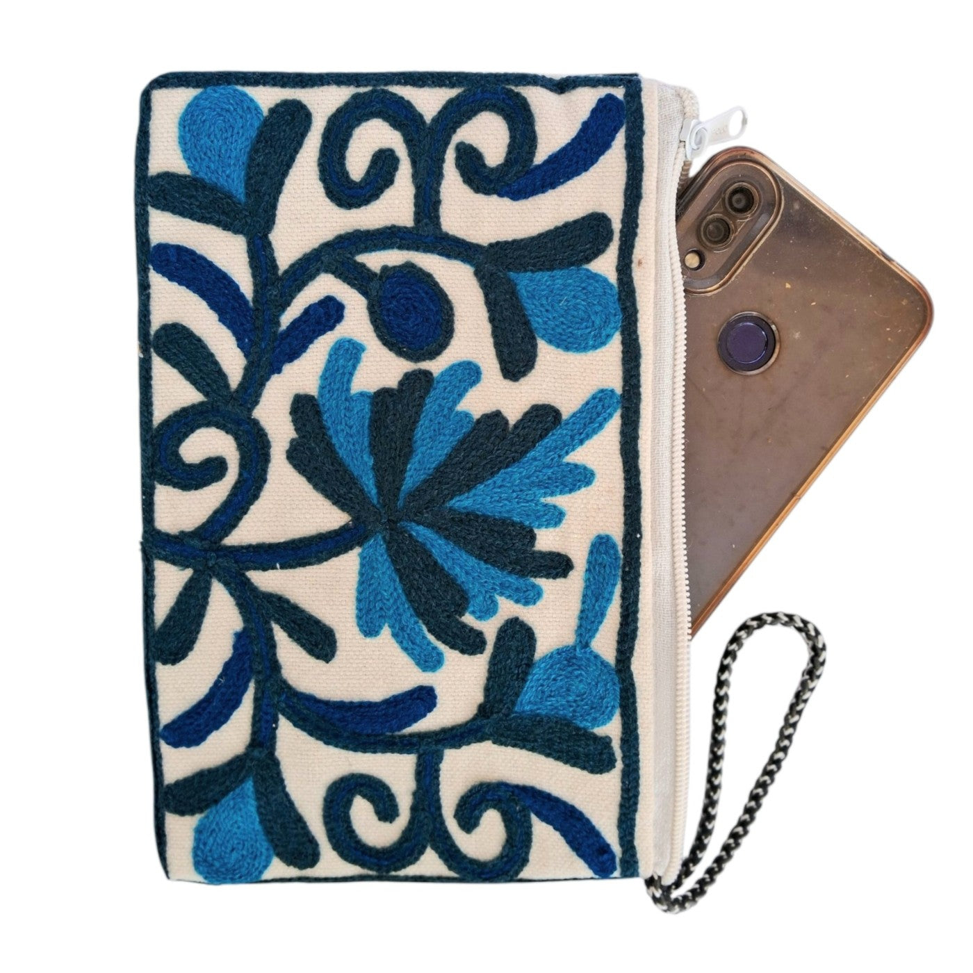 Hand Pouch | Crewel Clutch | Kashmiri Crewel Embrodery