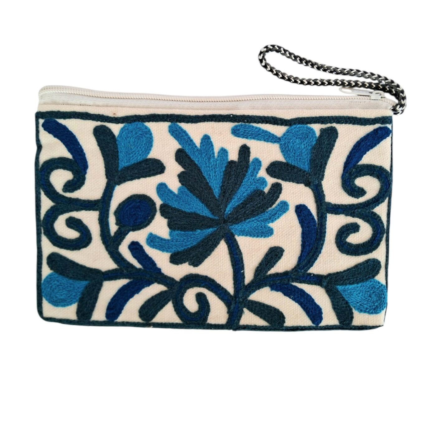 Hand Pouch | Crewel Clutch | Kashmiri Crewel Embrodery