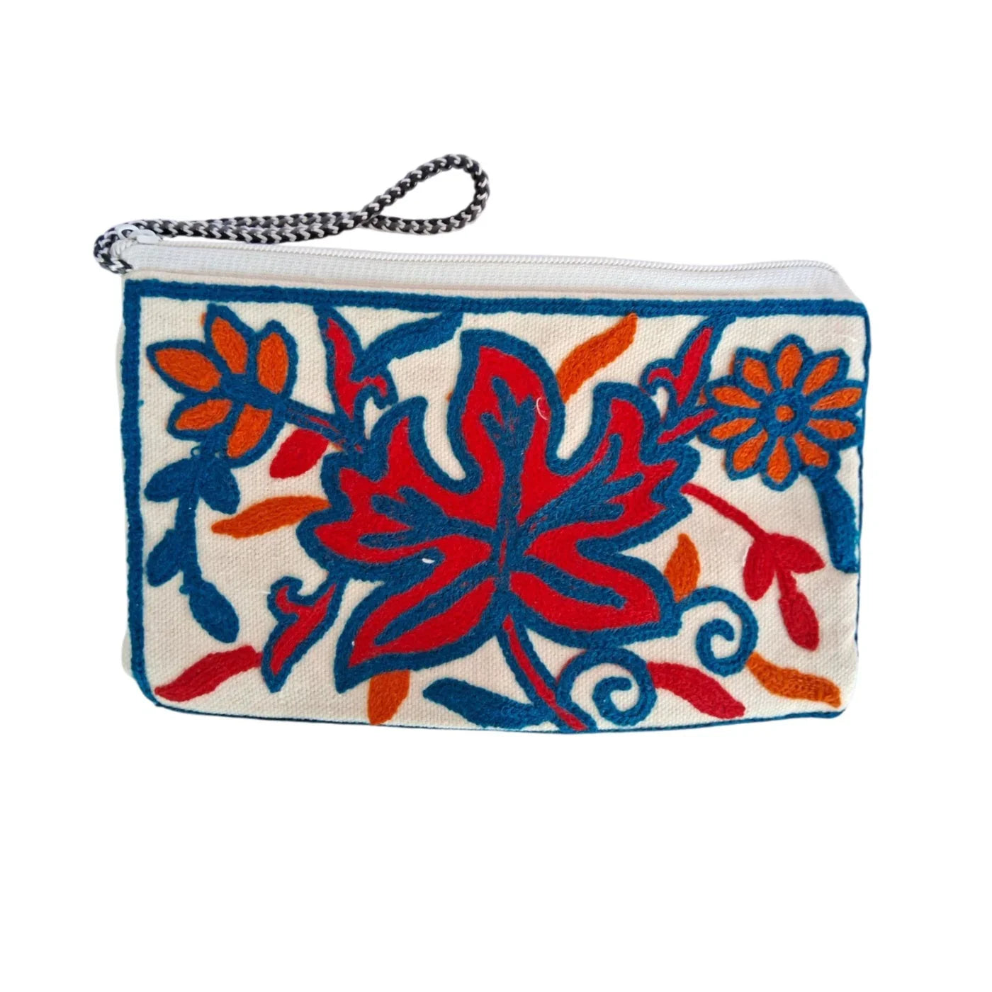 Hand Pouch | Crewel Clutch | Kashmiri Crewel Embrodery