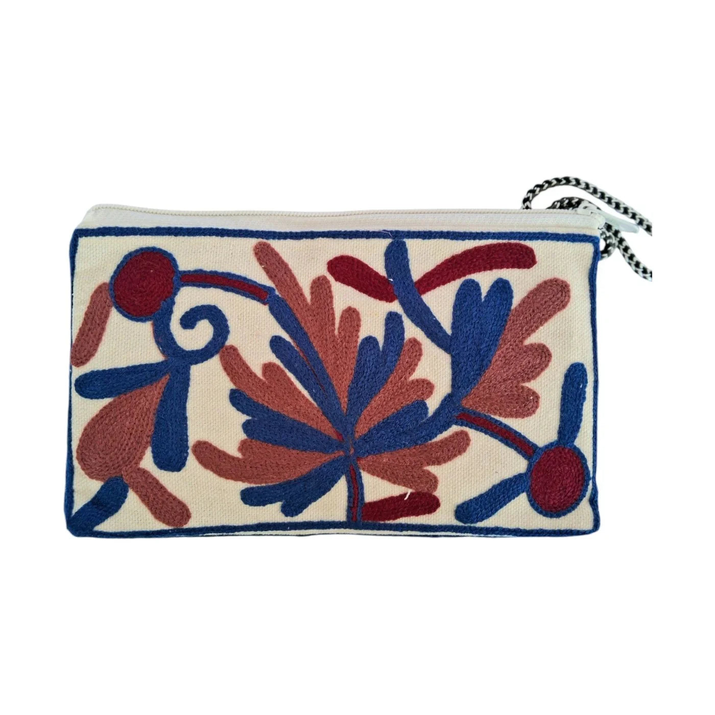 Hand Pouch | Crewel clutch | Kashmiri Crewel Embrodery