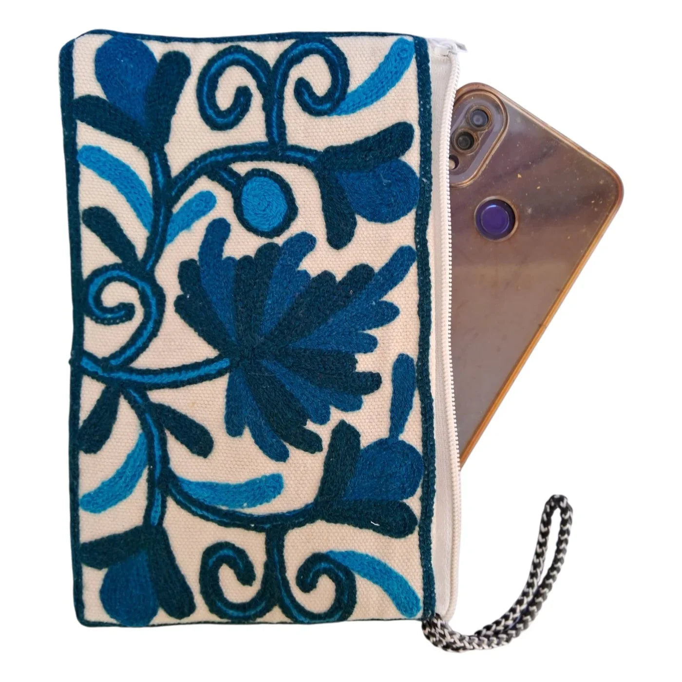 Hand Pouch | Crewel clutch | Kashmiri Crewel Embrodery