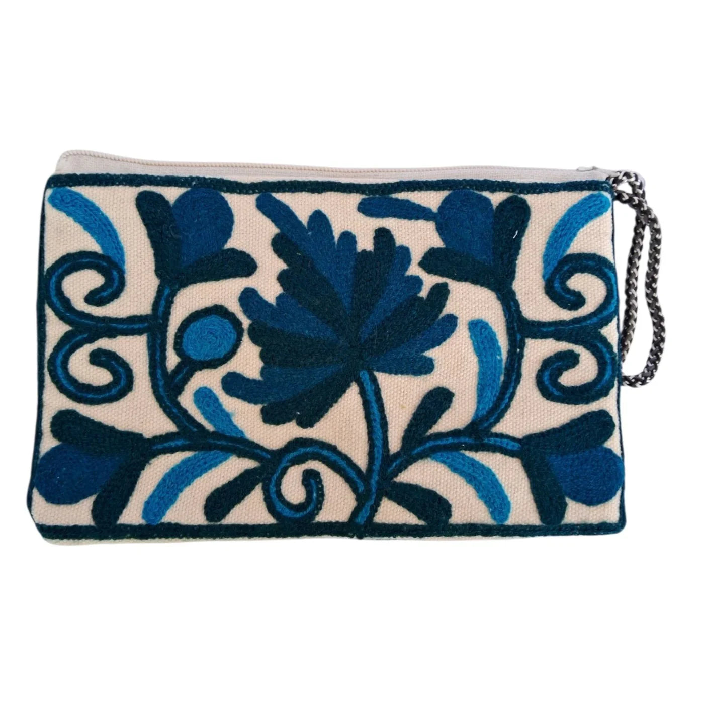 Hand Pouch | Crewel clutch | Kashmiri Crewel Embrodery