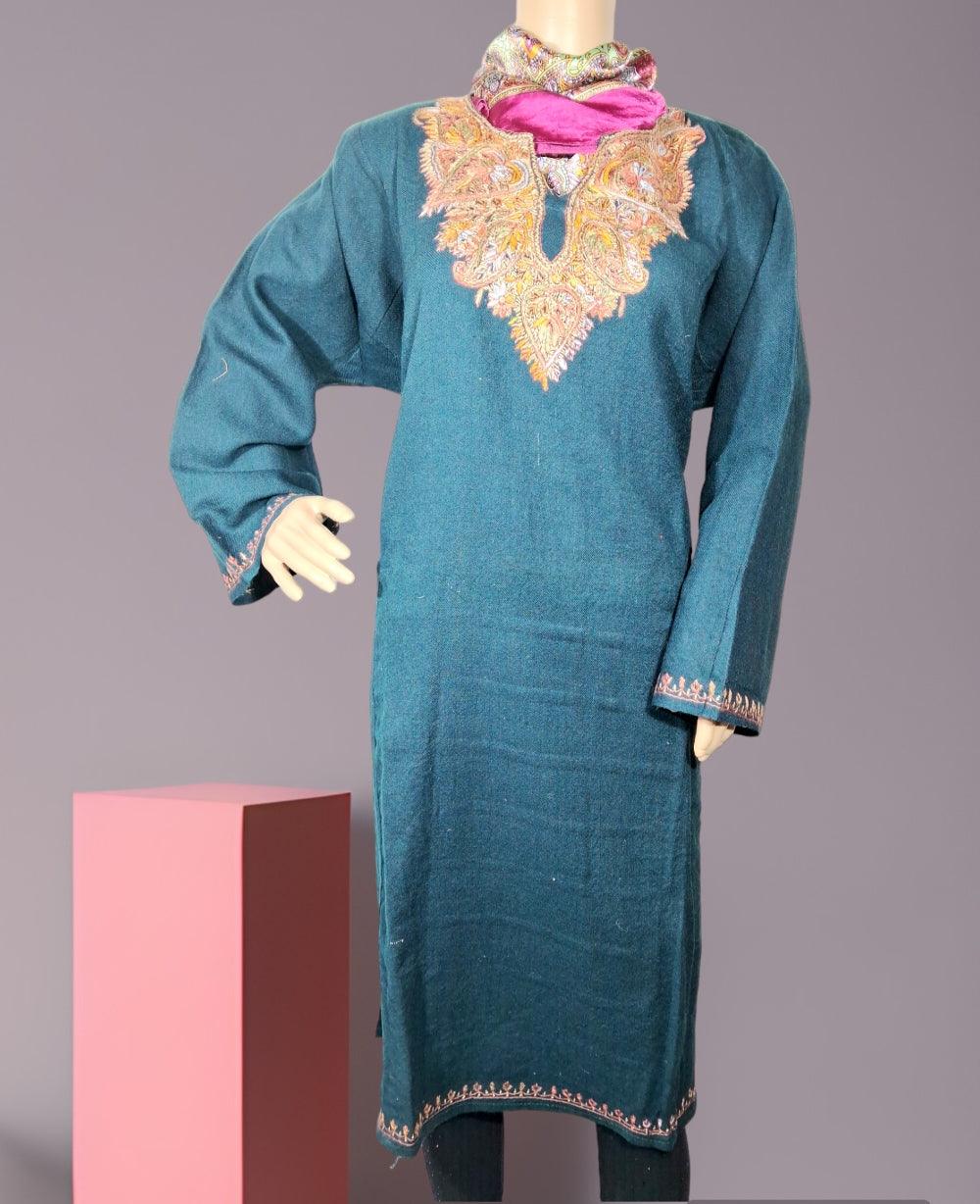 Women Cashmilon Kurties | Needle Work Kurties | Kashmiri Culture - ZANSKAR ARTS