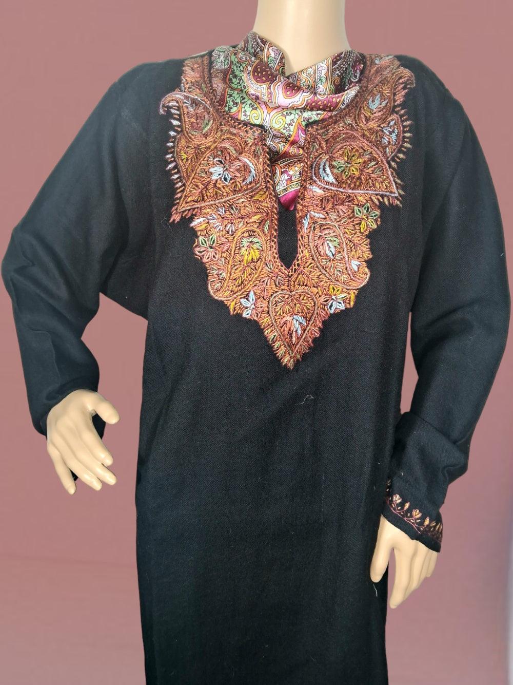 Women Cashmilon Kurties | Needle Work Kurties | Kashmiri Culture - ZANSKAR ARTS