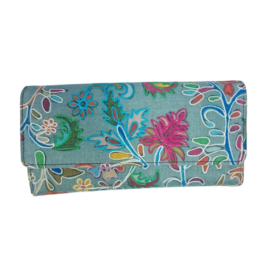 Embroidered Clutch | Floral Embrodery Clutch | Double Side Clutch