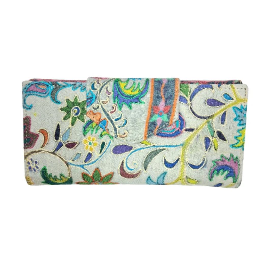 Embroidered Clutch | Floral Embrodery Clutch | Double Side Clutch