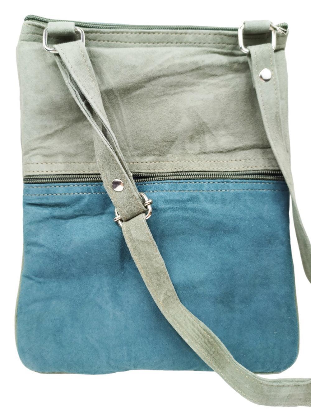 Suede Leather Sling Bag | Embroidery 5 Zipper | Sling Bag For Girls - ZANSKAR ARTS