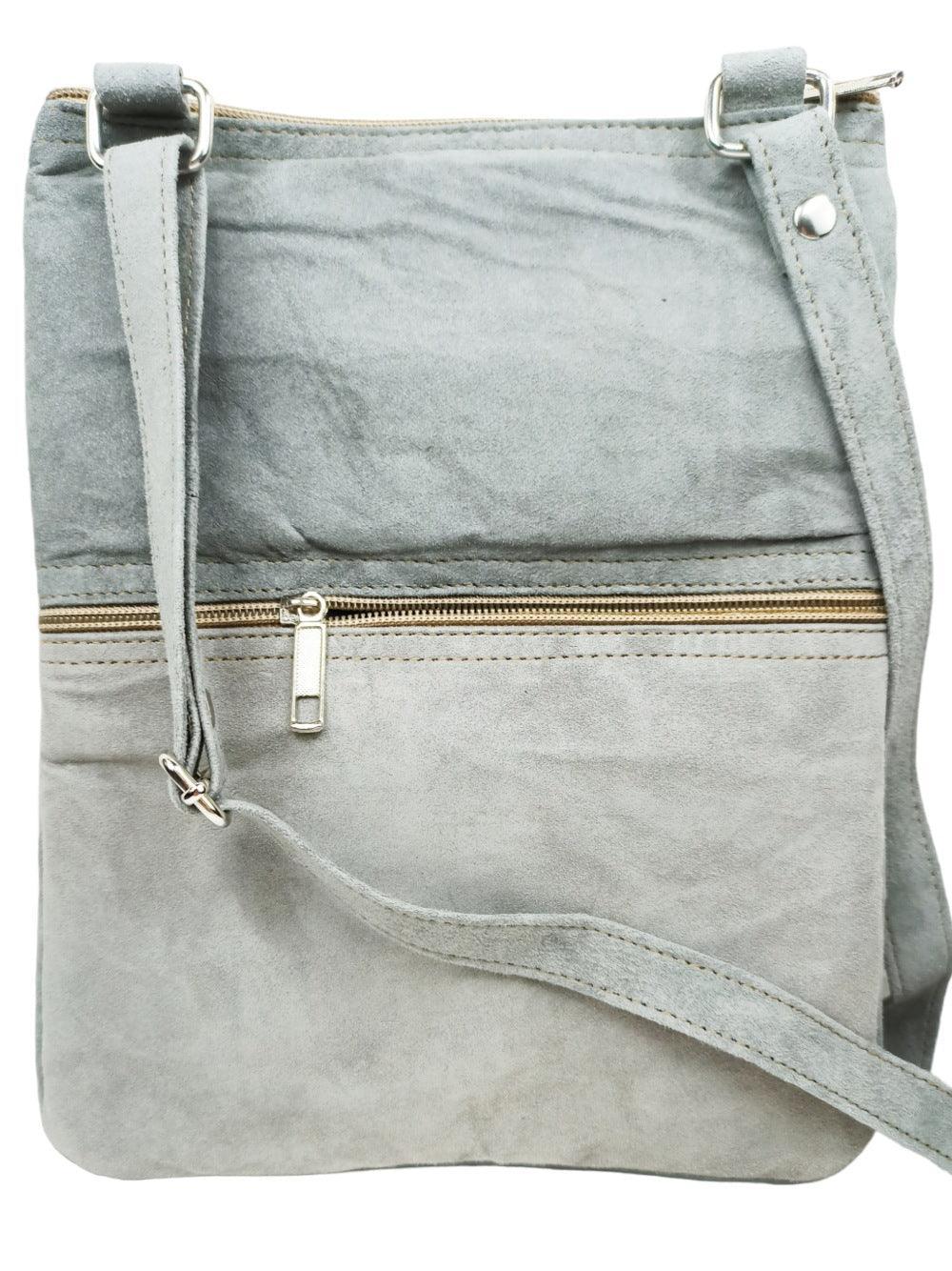 Suede Leather Sling Bag | Embroidery 5 Zipper | Sling Bag For Girls - ZANSKAR ARTS